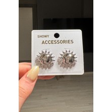 H&E Design Kadın Gold Güneş Küpe