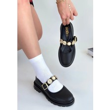 Okira Siyah Cilt Oxford Ayakkabı