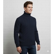 ModaBase Erkek-Bogazlı-Saç Örgülü-Balıkçı Yaka-Kazak