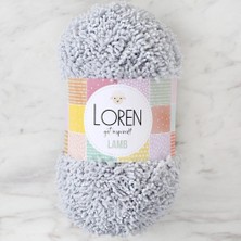 Loren Lamb Gri El Örgü Ipi - R020 - 34422