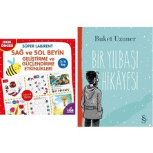 Everest Yayınları Sağ ve Sol Beyin Geliştirme ve Güçlendirme Etkinlikleri - Süper Labirent: 3 - 6 Yaş + Bir Yılbaşı Hikayesi