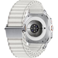 Canpay Samsung Galaxy Watch Ultra 47MM Uyumlu Ultra Hafif ve Dayanıklı Naylon Kumaş Örgülü Hasır Kordon