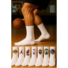 8'li Basketbol Takımlari Temali Penye Kolej Çorap