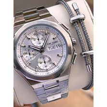 Tom Jones Bileklik Hediyeli Çelik Kordon 3 Atm Suya Dayanıklı 2 Yıl Garantili Erkek Kol Saati 10046.1