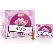 Topdan Sage Aromalı Konik Tütsü