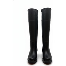 Anora Hakiki Deri Siyah Kadın Çizme - 25ENV1044