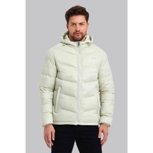 Slazenger 1005 Elyaf Dolgulu Kapüşonlu Erkek Mont – Kırık Beyaz