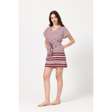 Mulberry Katya Plaj Elbisesi Tunik Pareo %100 Pamuk