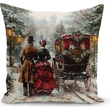 Bertille Home Yılbaşı Serisi Çift Tarafı Dijital Baskılı Kırlent Kılıfı (Christmas Noel Cushion Cover)