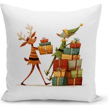 Bertille Home Yılbaşı Serisi Çift Tarafı Dijital Baskılı Kırlent Kılıfı (Christmas Noel Cushion Cover)