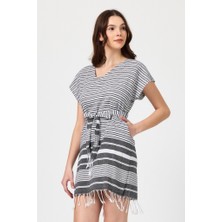 Mulberry Katya Plaj Elbisesi Tunik Pareo %100 Pamuk