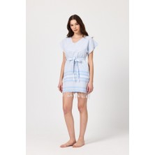 Mulberry Katya Plaj Elbisesi Tunik Pareo %100 Pamuk