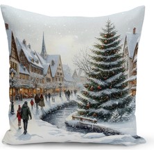 Bertille Home Yılbaşı Serisi Çift Tarafı Dijital Baskılı Kırlent Kılıfı (Christmas Noel Cushion Cover)