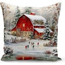 Bertille Home Yılbaşı Serisi Çift Tarafı Dijital Baskılı Kırlent Kılıfı (Christmas Noel Cushion Cover)