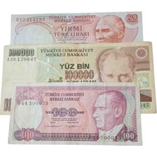 Yediotuz Digital Pazarlama 6. 7. Emisyon 3 Adet Koleksiyon Kağıt Para.  Cumhuriyet Dönemi Kağıt Para.