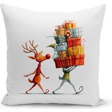 Bertille Home Yılbaşı Serisi Çift Tarafı Dijital Baskılı Kırlent Kılıfı (Christmas Noel Cushion Cover)