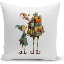 Bertille Home Yılbaşı Serisi Çift Tarafı Dijital Baskılı Kırlent Kılıfı (Christmas Noel Cushion Cover)