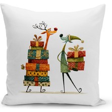 Bertille Home Yılbaşı Serisi Çift Tarafı Dijital Baskılı Kırlent Kılıfı (Christmas Noel Cushion Cover)
