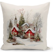 Bertille Home Yılbaşı Serisi Çift Tarafı Dijital Baskılı Kırlent Kılıfı (Christmas Noel Cushion Cover)