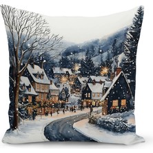 Bertille Home Yılbaşı Serisi Çift Tarafı Dijital Baskılı Kırlent Kılıfı (Christmas Noel Cushion Cover)