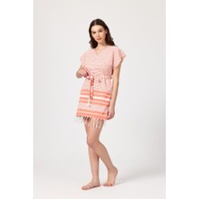 Mulberry Katya Plaj Elbisesi Tunik Pareo %100 Pamuk