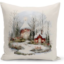 Bertille Home Yılbaşı Serisi Çift Tarafı Dijital Baskılı Kırlent Kılıfı (Christmas Noel Cushion Cover)
