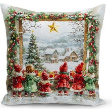 Bertille Home Yılbaşı Serisi Çift Tarafı Dijital Baskılı Kırlent Kılıfı (Christmas Noel Cushion Cover)