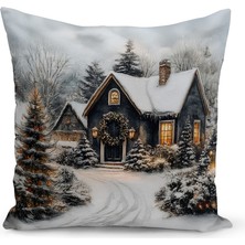 Bertille Home Yılbaşı Serisi Çift Tarafı Dijital Baskılı Kırlent Kılıfı (Christmas Noel Cushion Cover)