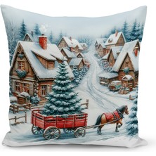 Bertille Home Yılbaşı Serisi Çift Tarafı Dijital Baskılı Kırlent Kılıfı (Christmas Noel Cushion Cover)