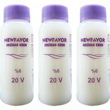 FRY 3 Adet Oksidan Krem Saç Boya Sıvısı 6'lık 20 Volüme 60 ml