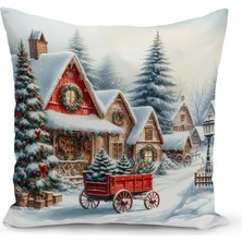 Bertille Home Yılbaşı Serisi Çift Tarafı Dijital Baskılı Kırlent Kılıfı (Christmas Noel Cushion Cover)