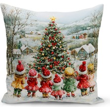 Bertille Home Yılbaşı Serisi Çift Tarafı Dijital Baskılı Kırlent Kılıfı (Christmas Noel Cushion Cover)
