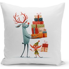 Bertille Home Yılbaşı Serisi Çift Tarafı Dijital Baskılı Kırlent Kılıfı (Christmas Noel Cushion Cover)