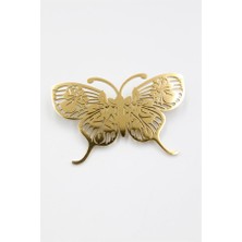 FRY Çelik Kelebek Broş - Altın