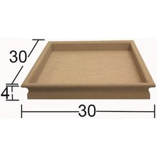 E Hobici Ahşap Küçük Kare Işlemeli Pano 30X30CM PA183