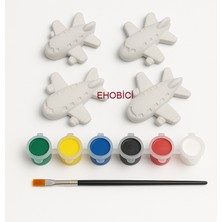 E Hobici Ehobici Taş Boyama Seti Uçaklar 6 Renk Akrilik Boya 5ml + Fırça