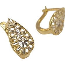 Genel Taşsız Küpe 14 Ayar Altın Hd Videolu