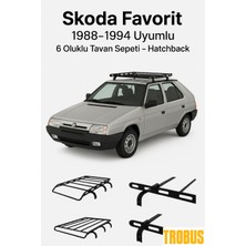 Trobus Skoda Favorit 1988-1994 Uyumlu 6 Oluklu Tavan Sepeti – Hatchback