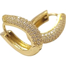 Genel 18MM Su Yolu Halka Küpe 14 Ayar Altın Hd Videolu