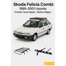Trobus Skoda Felicia Combi 1995-2001 Uyumlu 6 Oluklu Tavan Sepeti – Station Wagon