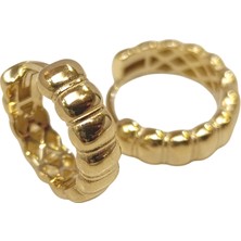 Genel 20MM Tırtıl Halka Küpe 14 Ayar Altın Hd Videolu