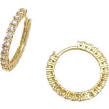 Genel 20MM Tam Tur Su Yolu Halka Küpe 14 Ayar Altın Hd Videolu