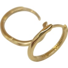 Genel 19.2mm Karo Halka Küpe 14 Ayar Altın Hd Videolu