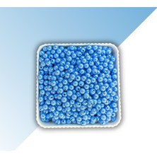 Heraldis Renkli Inci Boncuk Bebek Mavisi  6 mm Boncuk-Takı ve Dıy Için Uygun- ST-01M6 (205 Adet)