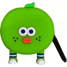 Caseonn Samsung Galaxy Buds Live Kılıf Karakter Figürlü Elma Yeşil