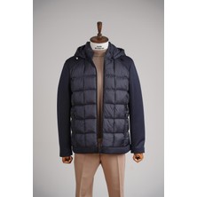 Kadir Büyükkaya Kapüşonlu ve Şişme Detaylı Erkek MONT-KAW9153W