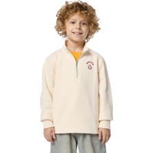 Gs Store Galatasaray 5 Yıldız Yarım Zip Ekru Çocuk Sweat 11 - 12 Yaş C251404
