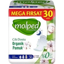 Molped Pure Soft 30'lu Gece Pedler Mega Fırsat Nefes Alabilen Yüzey ile Konfor Sunar