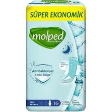 Molped Extra Hijyen 16'lı Gece Pedler Sızıntı Önleyici Teknoloji ile Gün Boyu Konfor Sunar