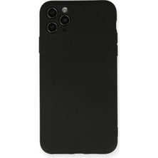 iPhone 11 Pro Max Kılıf Nano Içi Kadife Silikon - Siyah - FKU4332-8420